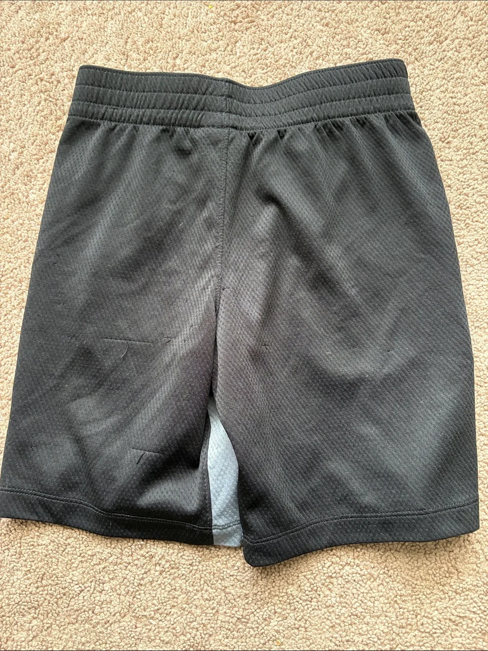 Kids Nike Black Shorts with Light Gray Accent